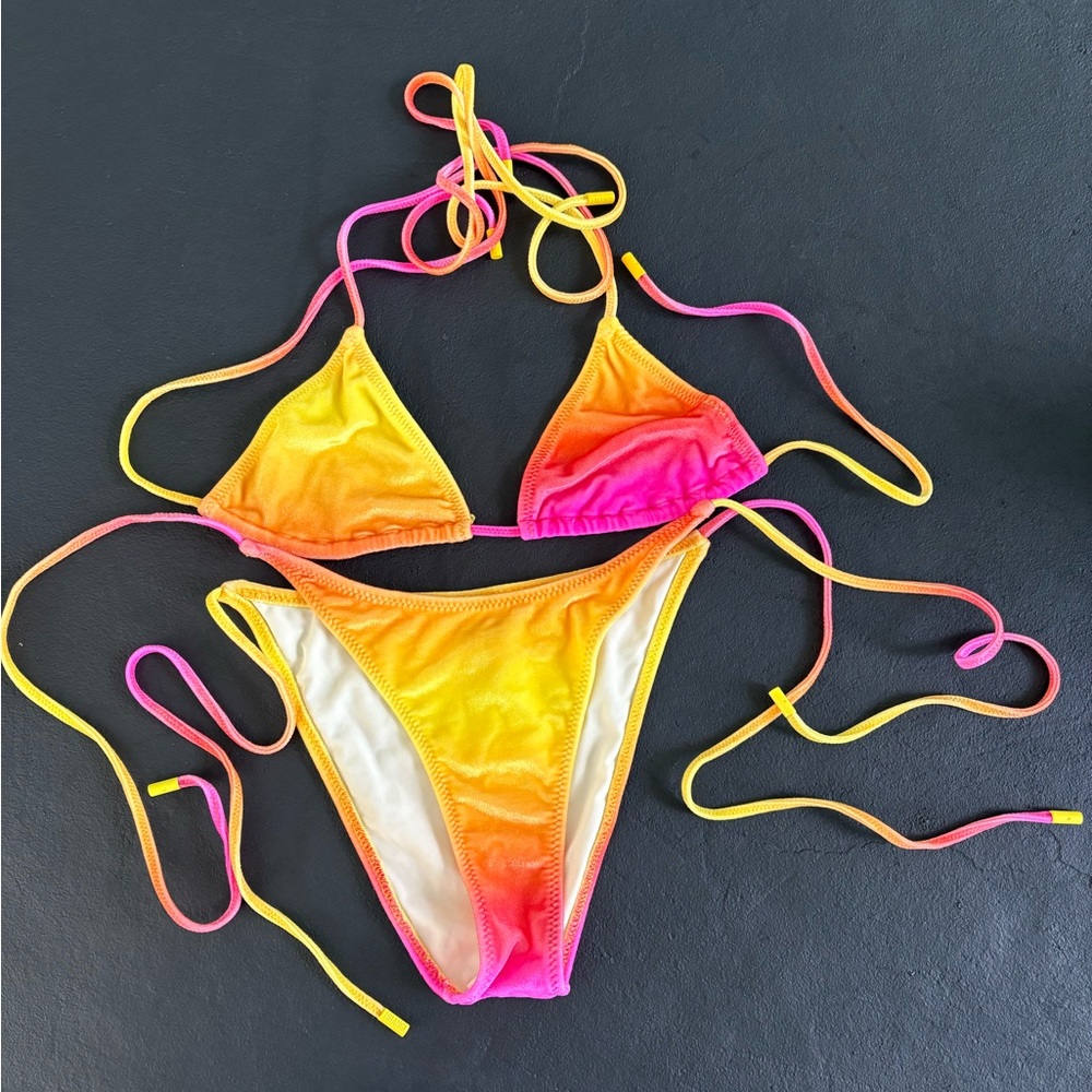 Triangl Swimwear Yellow and Pink Bikini